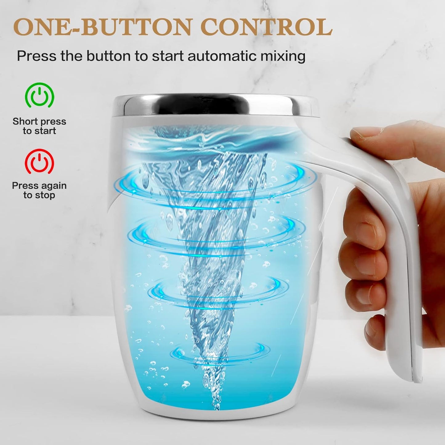 TAZA MEZCLADORA AUTOMATICA ☕ AUTOMATIC STIRRING CUP