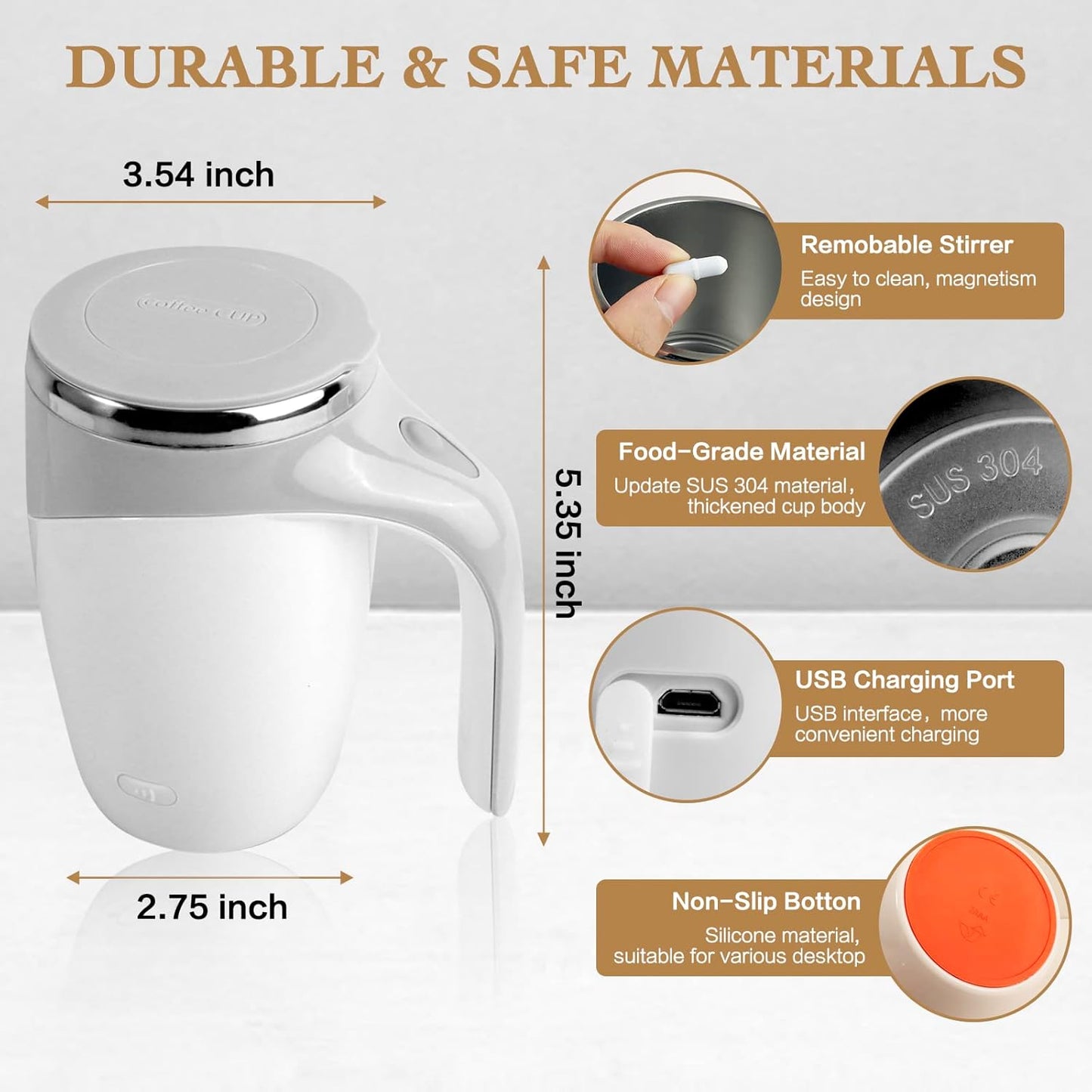 TAZA MEZCLADORA AUTOMATICA ☕ AUTOMATIC STIRRING CUP