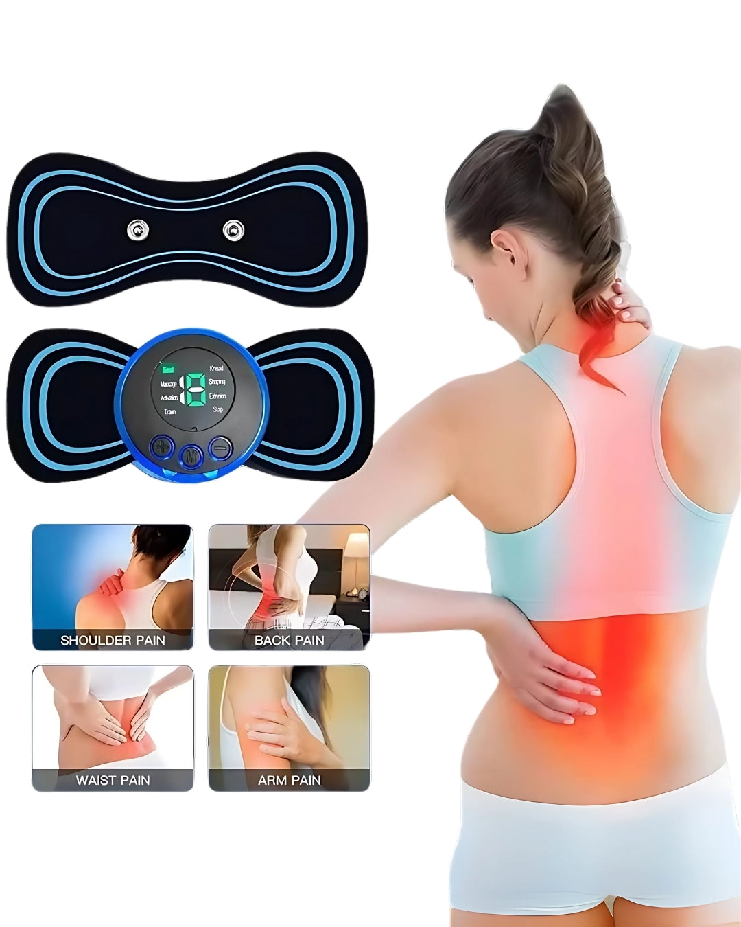 Combo Masajeador de Pies + Mini Masajeador Muscular – Alivio total en casa | Recargables y portátiles