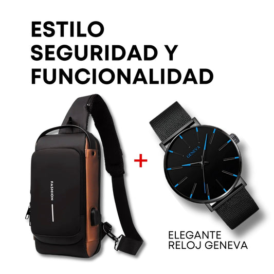 Mochila Antirrobos + Reloj Geneva GRATIS